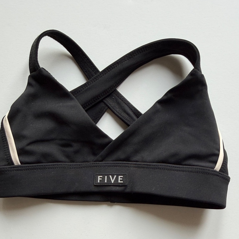 NWOT FIVE the label YL Kids Black Sports Bra